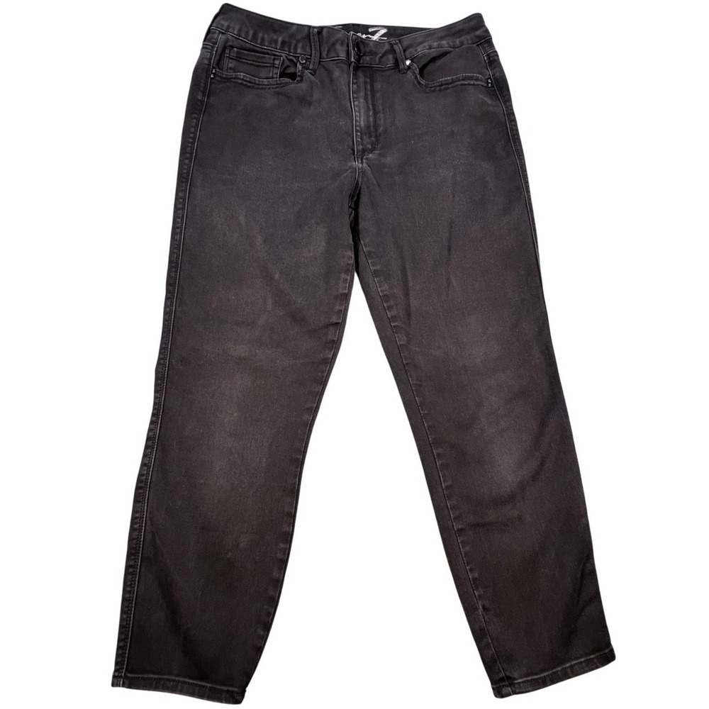 Seven7 Black Mid Rise Ankle Skinny Jeans Women 12